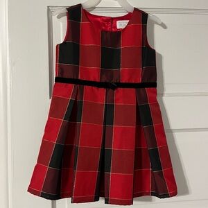 The children’s place 3T dress red gold black bow Christmas holiday